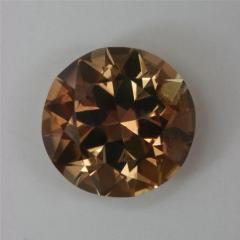 Clean, golden cream with pink highlights, round