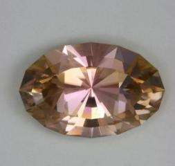 A  twisted beige oval