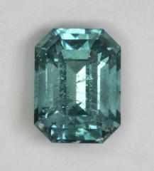 Included Blue Emerald Cut