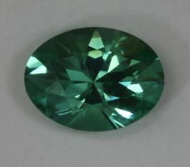 Bright bluish green oval