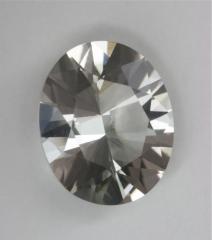 Possibly heated colorless oval.