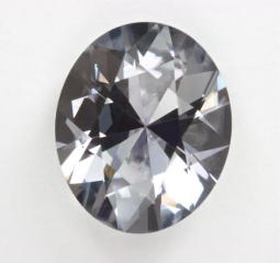 Bright, medium tone, gray oval