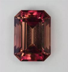 A complex mixture of pink,purple and orange for wooden effect, emerald cut.