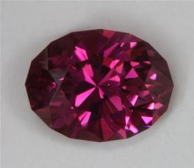 Nice average, darker toned, pink oval.