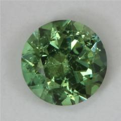 A rare droplet of color that is a medium toned green.