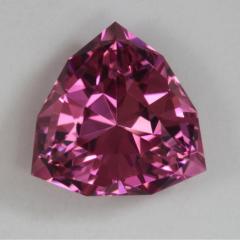 Stable brilliant medium rich pink shield cut