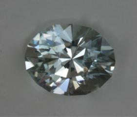 colorless to wisp of blue oval