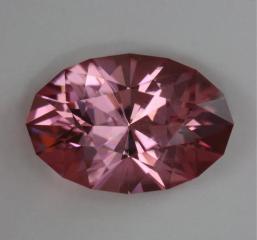 A fine very transparent, medium toned, pink oval.