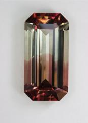 Emerald cut with exceptional pointed color separation