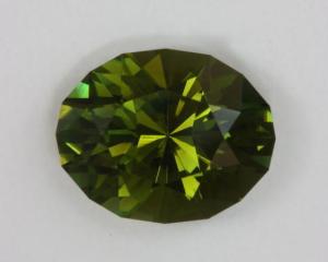 A mediuim dark, seaweed, yellow green oval.
