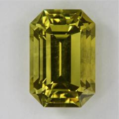 Bright yellow emerald cut