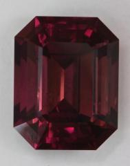 Rich pink purple emerald cut
