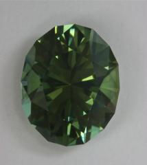 Ring sized oval with two distinct shades of green.