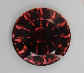 Large open standard brilliant round that is Mahogany (brown)