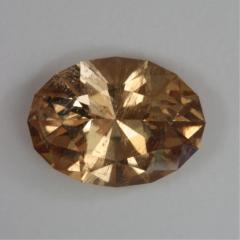 Peach oval with dichroism and two tone levels of  one color