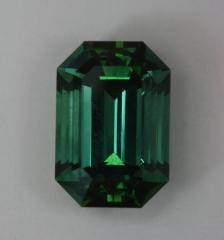 dynamic blue-green emerald cut
