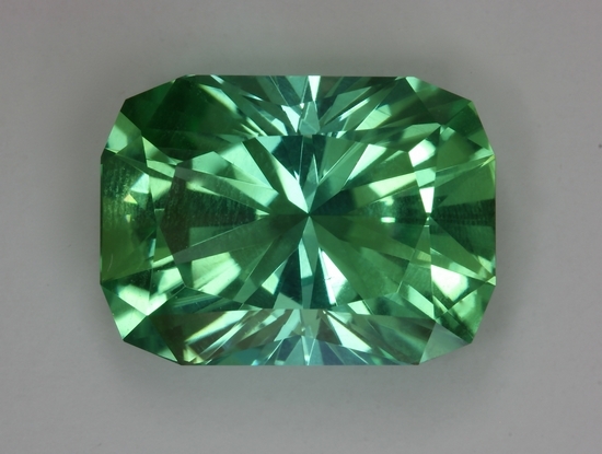 Top, top quality glowing sea foam, Barion cushion cut.  #597