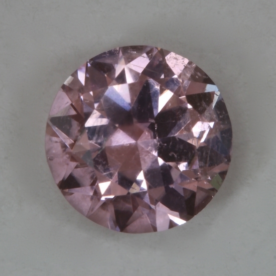 Bright slightly included baby pink round Afghanistan