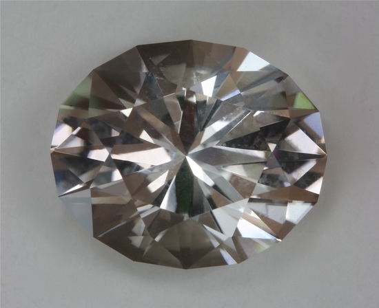 Nice sized oval that is an Achroite, colorless tourmaline.