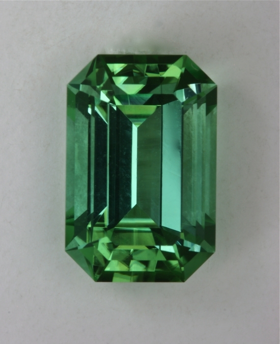 Sea foam GEM exceptional gemstone, emerald cut, Afghanistan#444